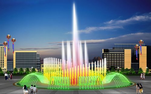 購(gòu)物廣場(chǎng)旱地噴泉